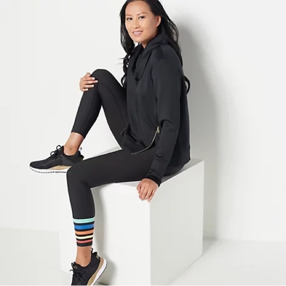 Addison Bay Women's Black Everyday Leggings 2.0 sz M High Rise 7/8 Length Ankle
